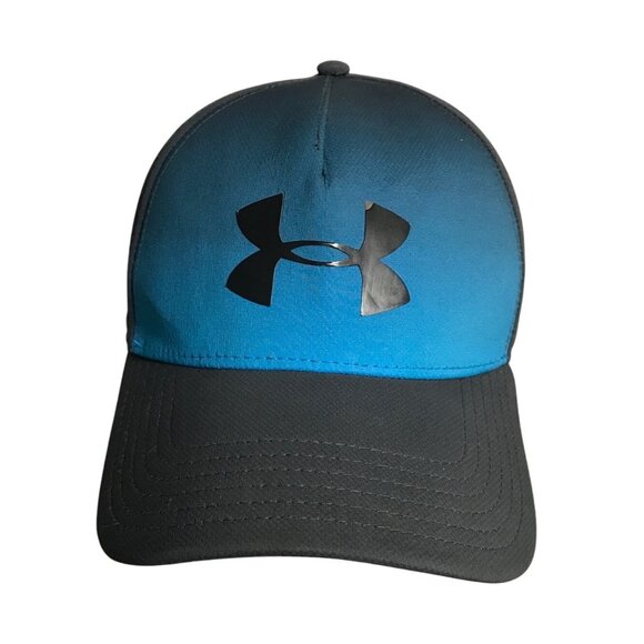 Under Armour Baseball Cap Hat Blue Teal & Dark Gray Md/Lg Stretch Fit - Picture 1 of 11